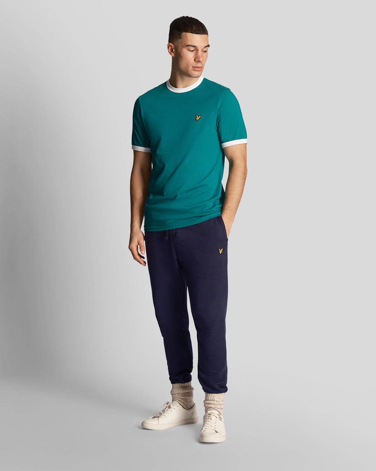 

Футболка ringer Lyle & Scott, зеленый