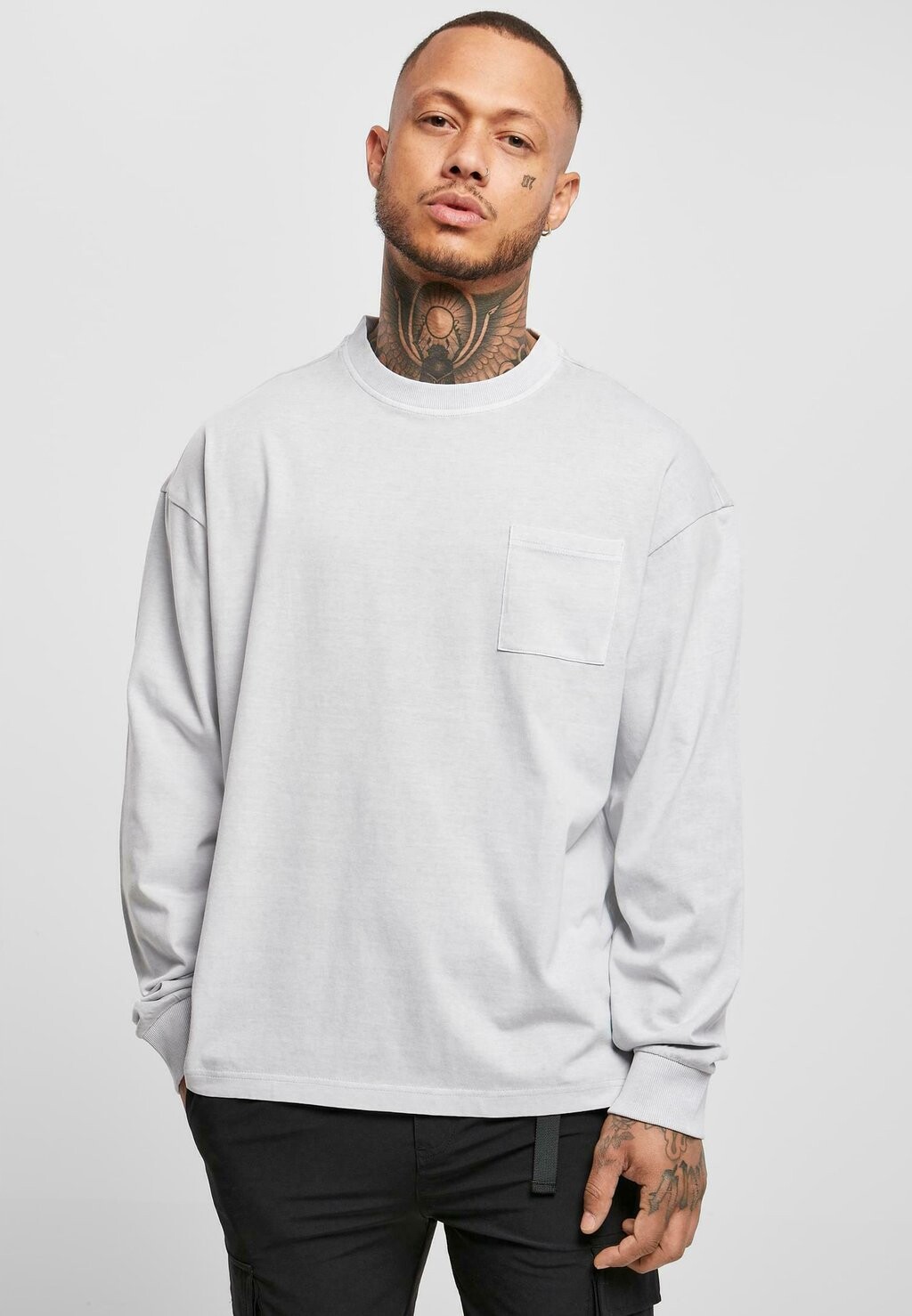 

Топ с длинными рукавами PIGMENT DYED POCKET LONGSLEEVE Urban Classics, цвет lightasphalt