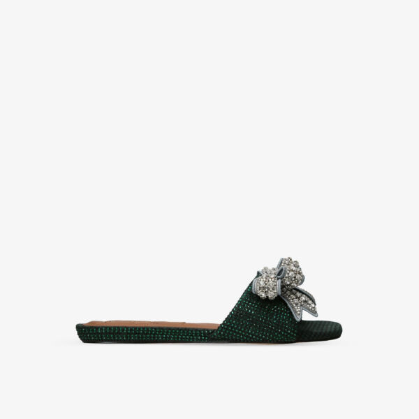 

Бархатные босоножки Kensington с бантом Kurt Geiger London, зеленый