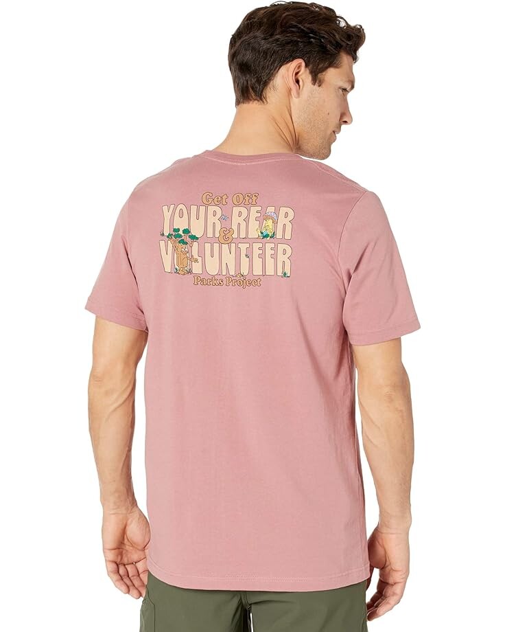 

Футболка Parks Project Get Off Your Rear Cartoon Tee, цвет Mauve