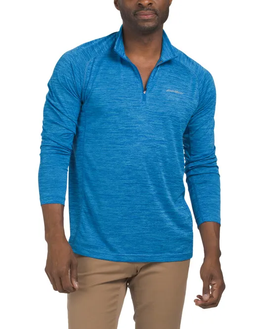 

Топ с молнией в четверть и длинными рукавами Mr Eddie Bauer, цвет Sapphire