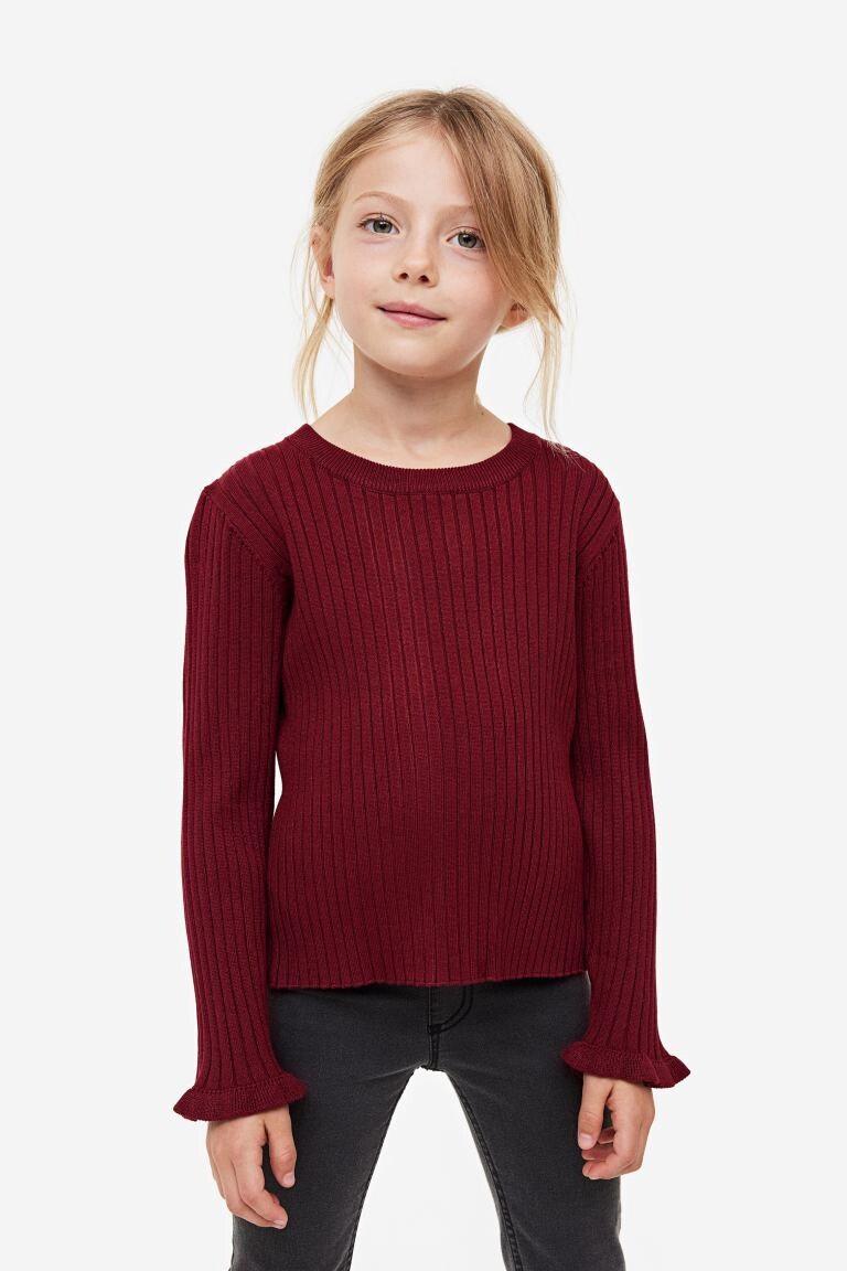 

Вязаный свитер в рубчик H&M