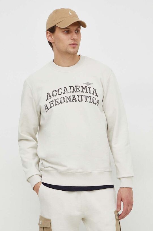 

Хлопковая толстовка Aeronautica Militare, бежевый