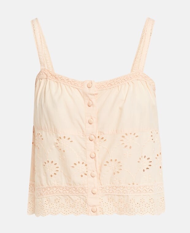 

Топ на тонких бретельках Guess, абрикос