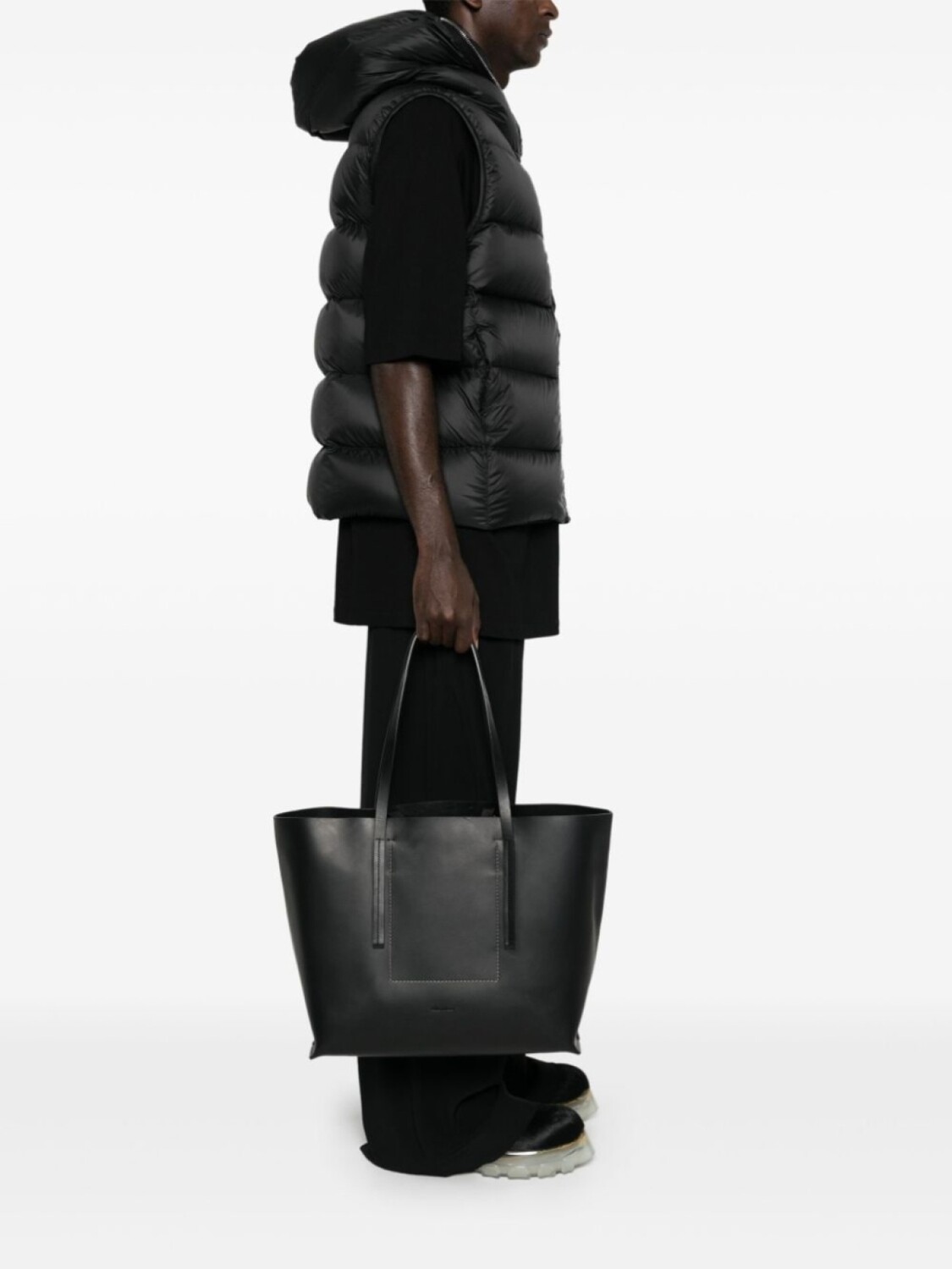 

Rick Owens сумка-тоут с тисненым логотипом, черный