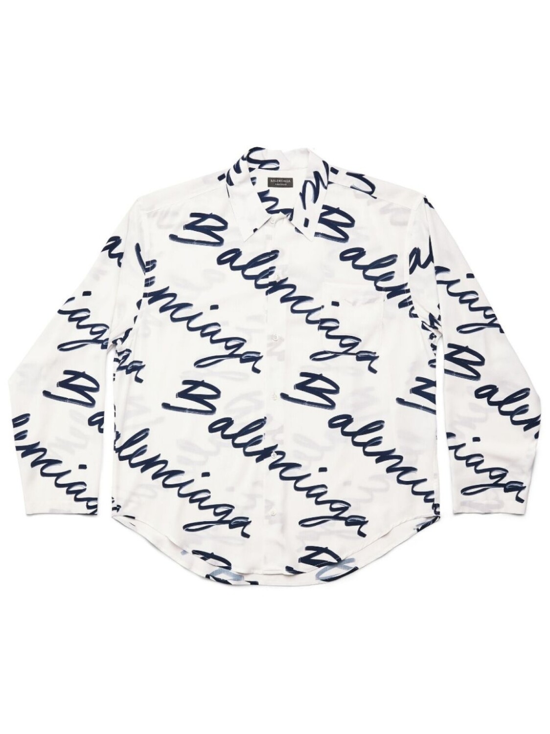 

Рубашка с длинными рукавами и логотипом Balenciaga, белый