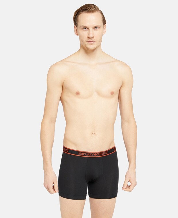 

Трусы-боксеры, 3 шт. Emporio Armani, цвет Caviar Black