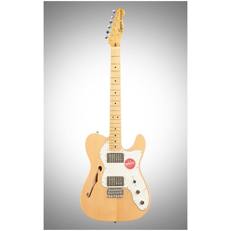 Электрогитара Squier Classic Vibe '70s Telecaster Thinline Electric Guitar, Maple Fingerboard, Natural squier classic vibe 70s telecaster thinline электрогитара кленовый гриф натуральный fender