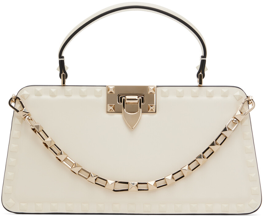 

Бело-белая сумка Rockstud Valentino Garavani