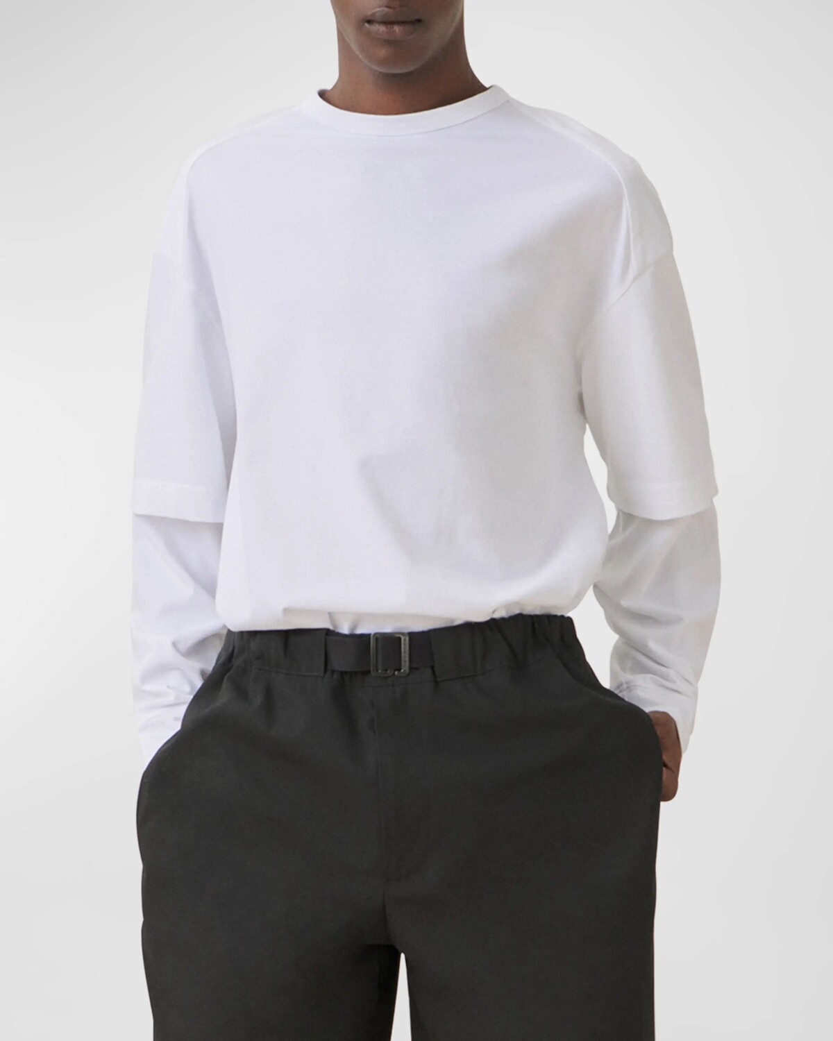 

Мужская футболка Theo с двойными рукавами DARKPARK, цвет Washed White