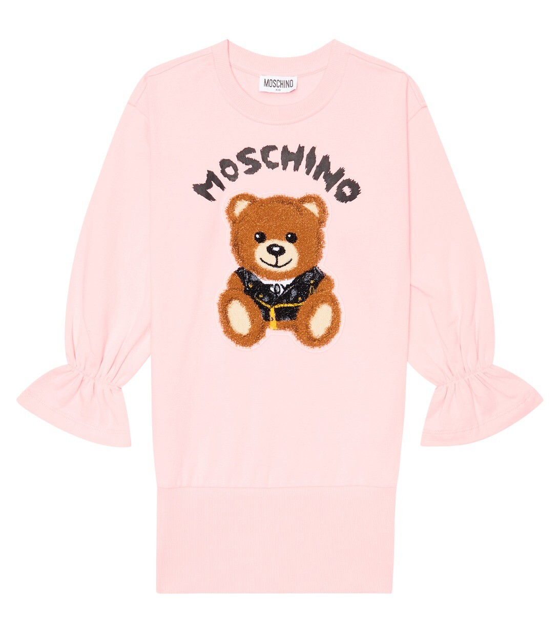 

Платье Teddy из смесового хлопка Moschino, розовый