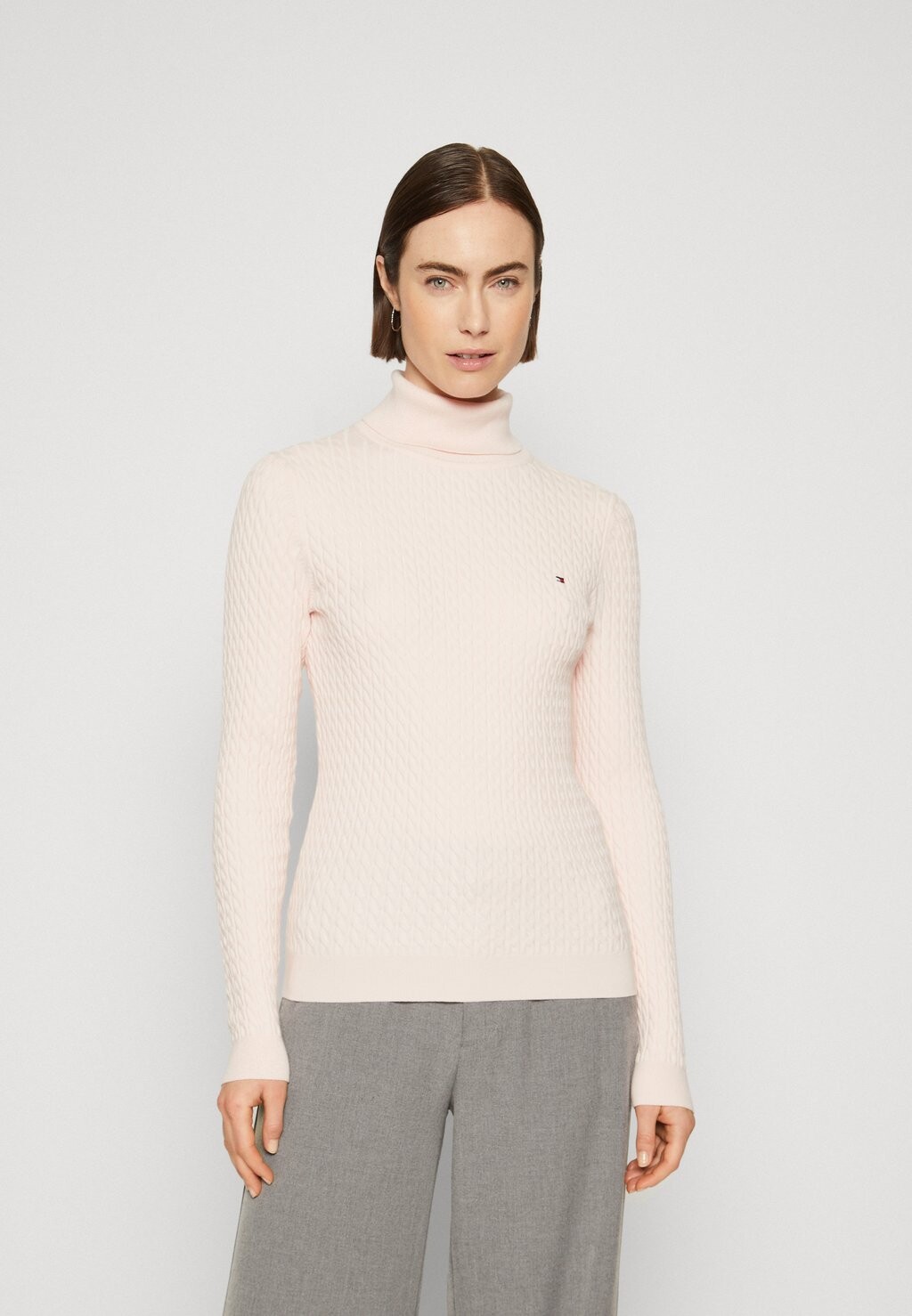 

Джемпер SKINNY CABLE Tommy Hilfiger, светло-розовый