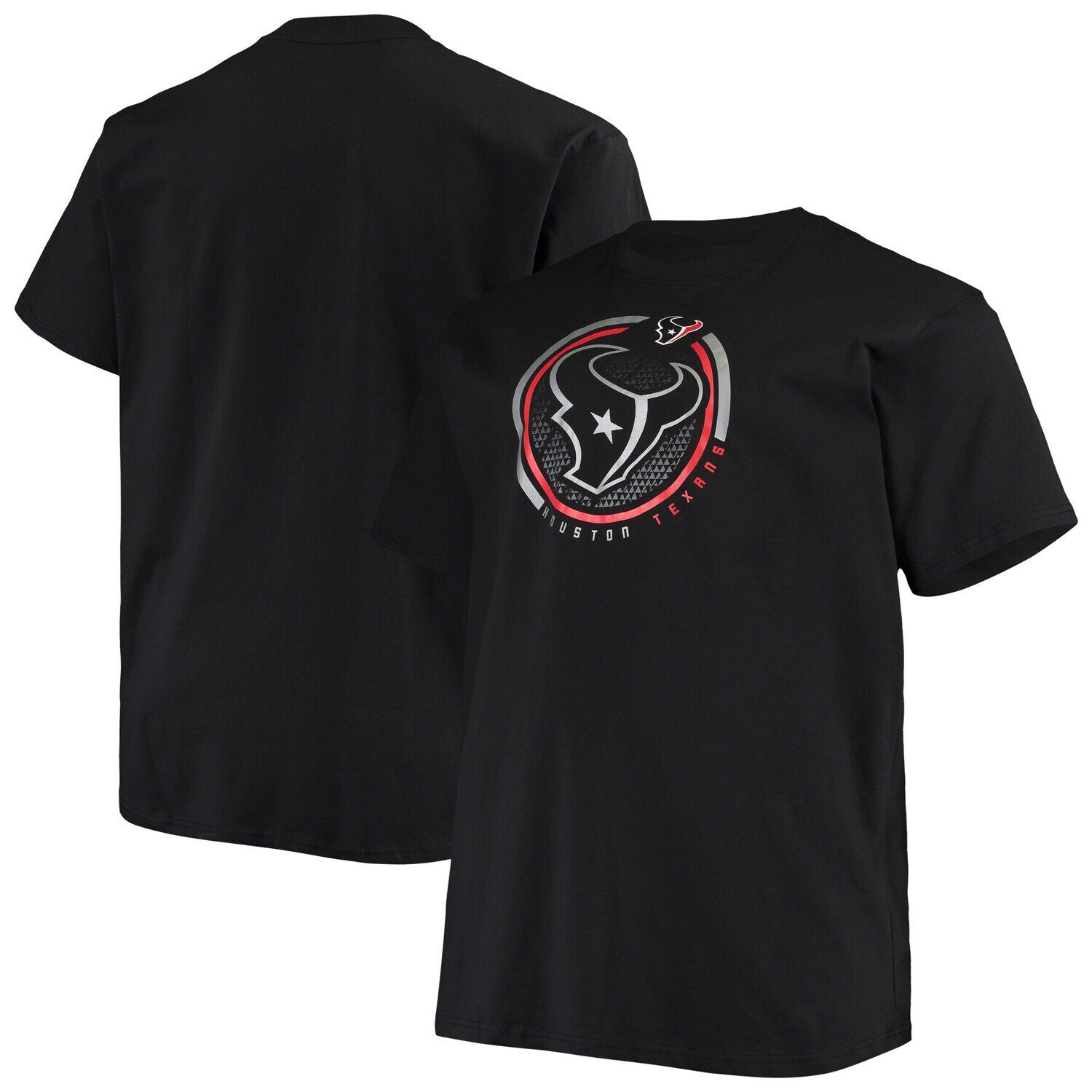 

Мужская черная фирменная футболка Houston Texans Big & Tall Color Pop Fanatics, Черный