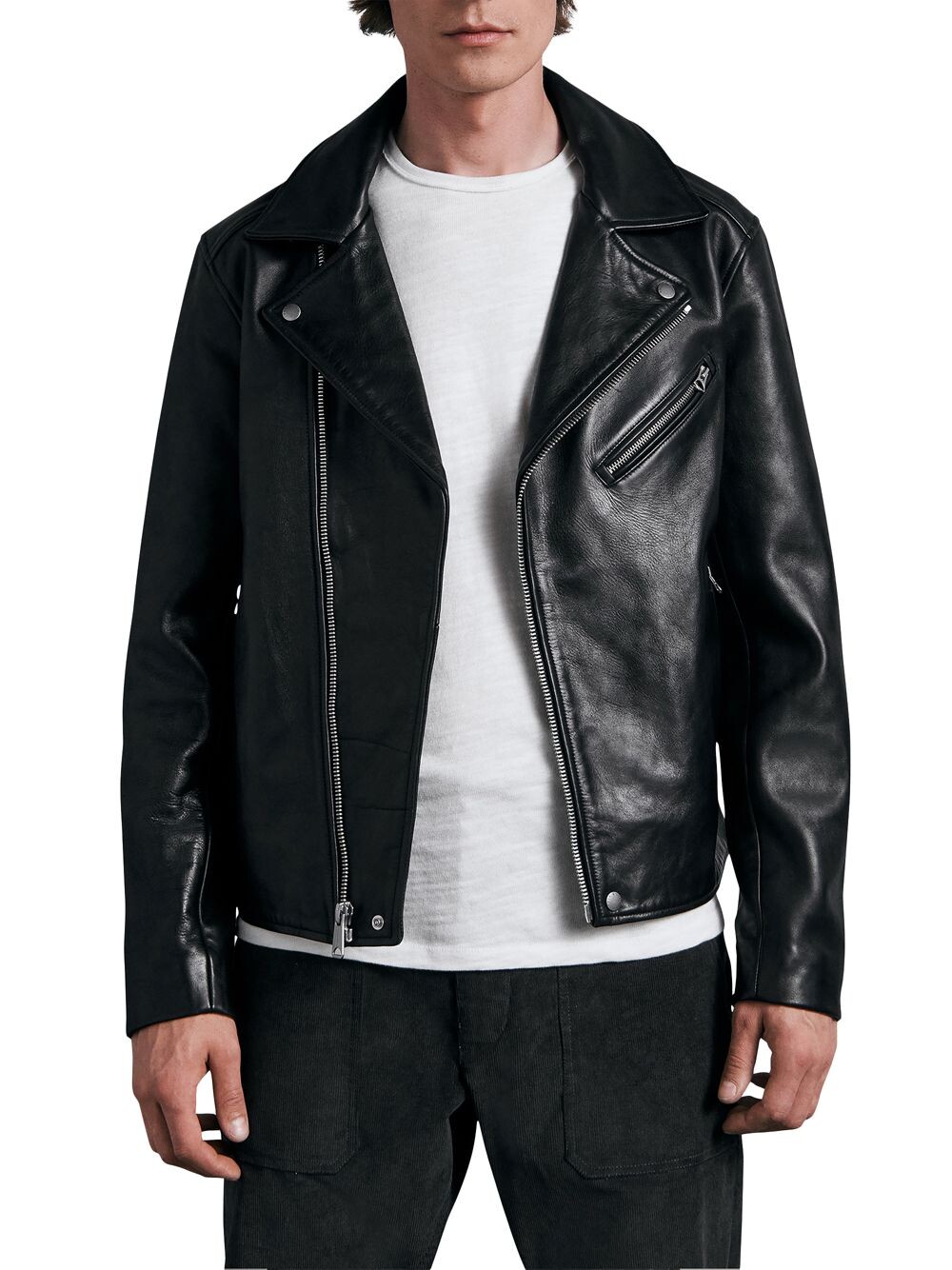 

Кожаная байкерская куртка Buzz rag & bone, черный