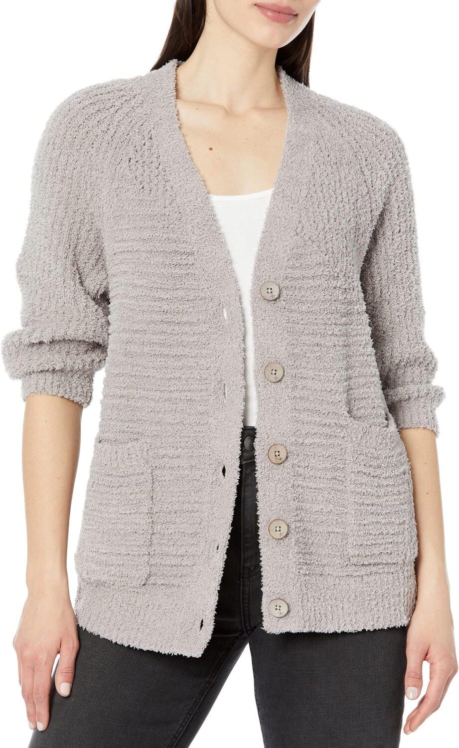 

Свитер Cozytwist Raglan Cardigan Barefoot Dreams, цвет Beach Rock