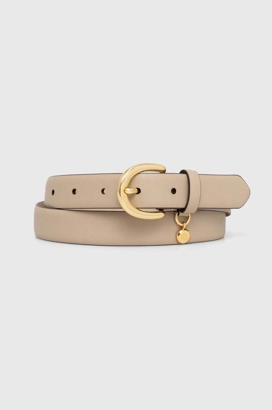 

Кожаный ремень Lauren Ralph Lauren, бежевый