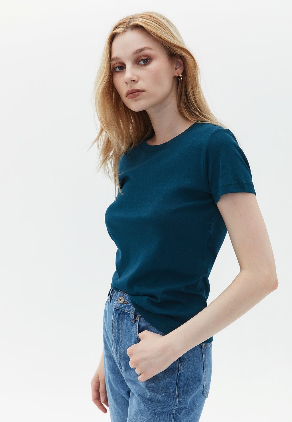 

Базовая футболка Crew Neck OXXO, цвет reflecting pond