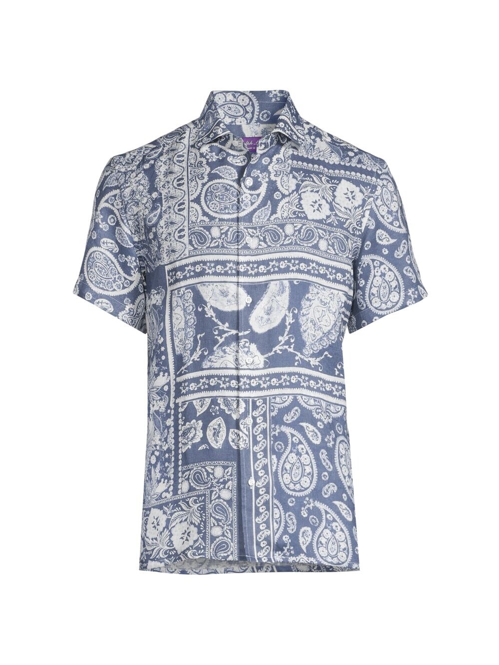 

Рубашка с короткими рукавами и принтом Capri Paisley Ralph Lauren Purple Label, розовый