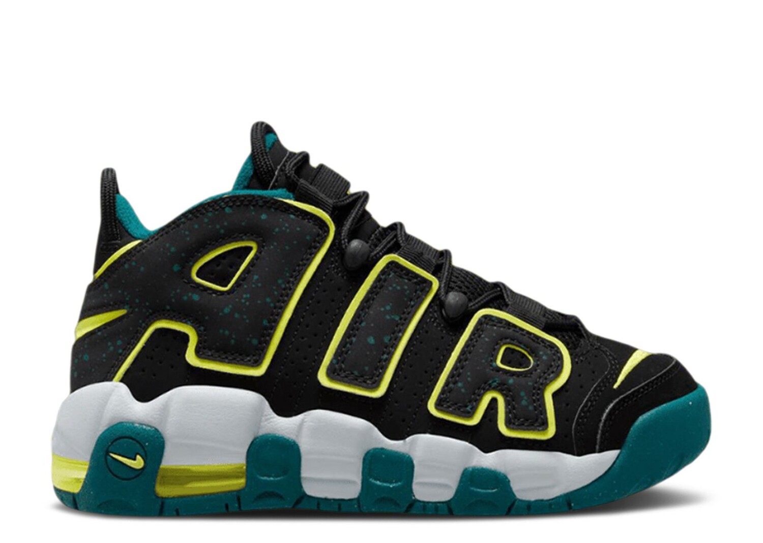 

Кроссовки Nike Air More Uptempo Ps 'Black Geode Teal', черный