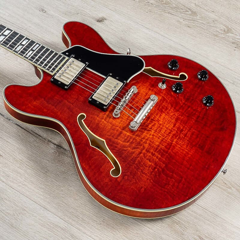

Электрогитара Eastman T59/TV Semi-Hollow Guitar, Ebony Fretboard, Truetone Vintage Gloss Red