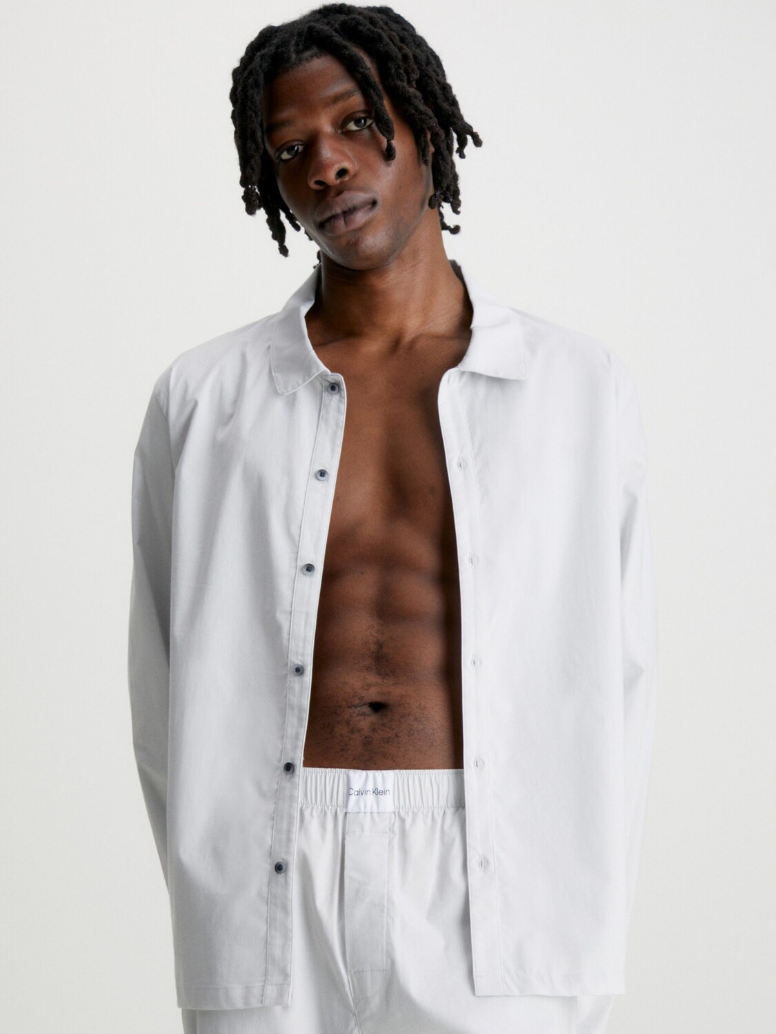 

Пижамная рубашка Calvin Klein, галактика серый