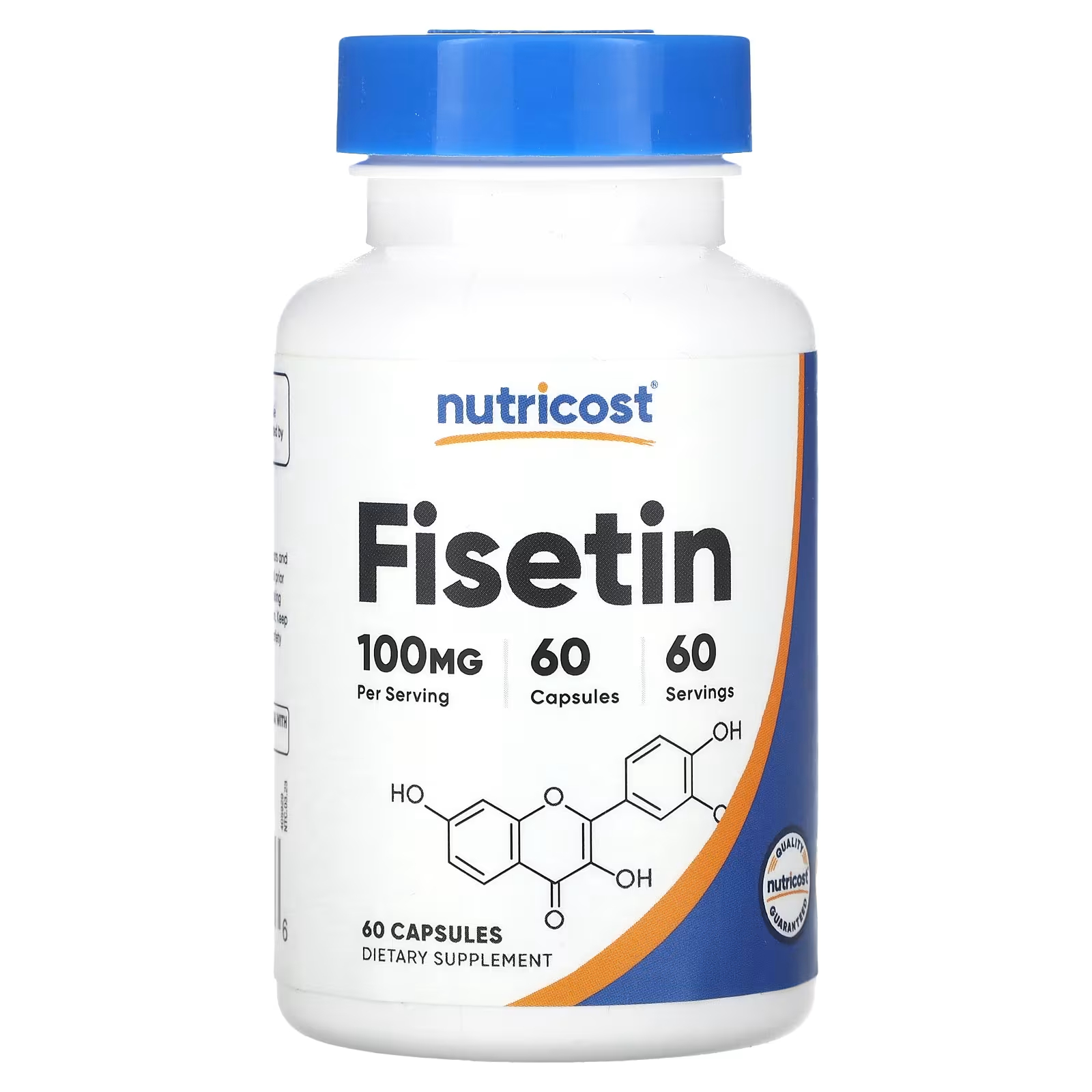 Фисетин Nutricost 100 мг, 60 капсул nutricost кофеин 100 мг 250 капсул