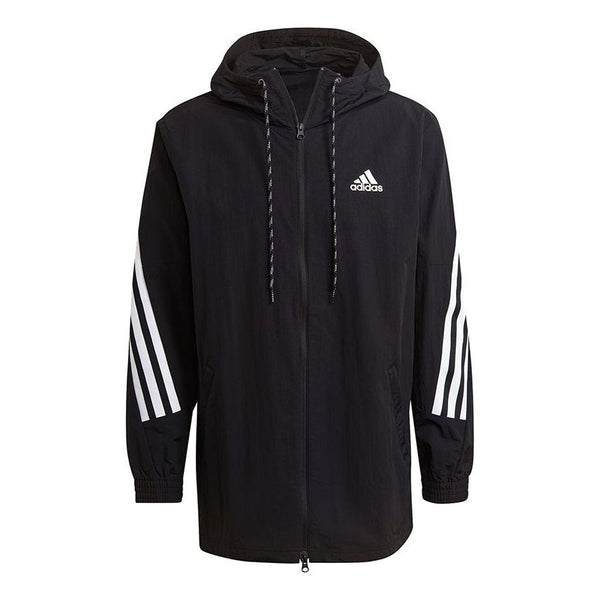 Куртка adidas M 3s Tape Jkt Stripe Sports Hooded Jacket Black, черный