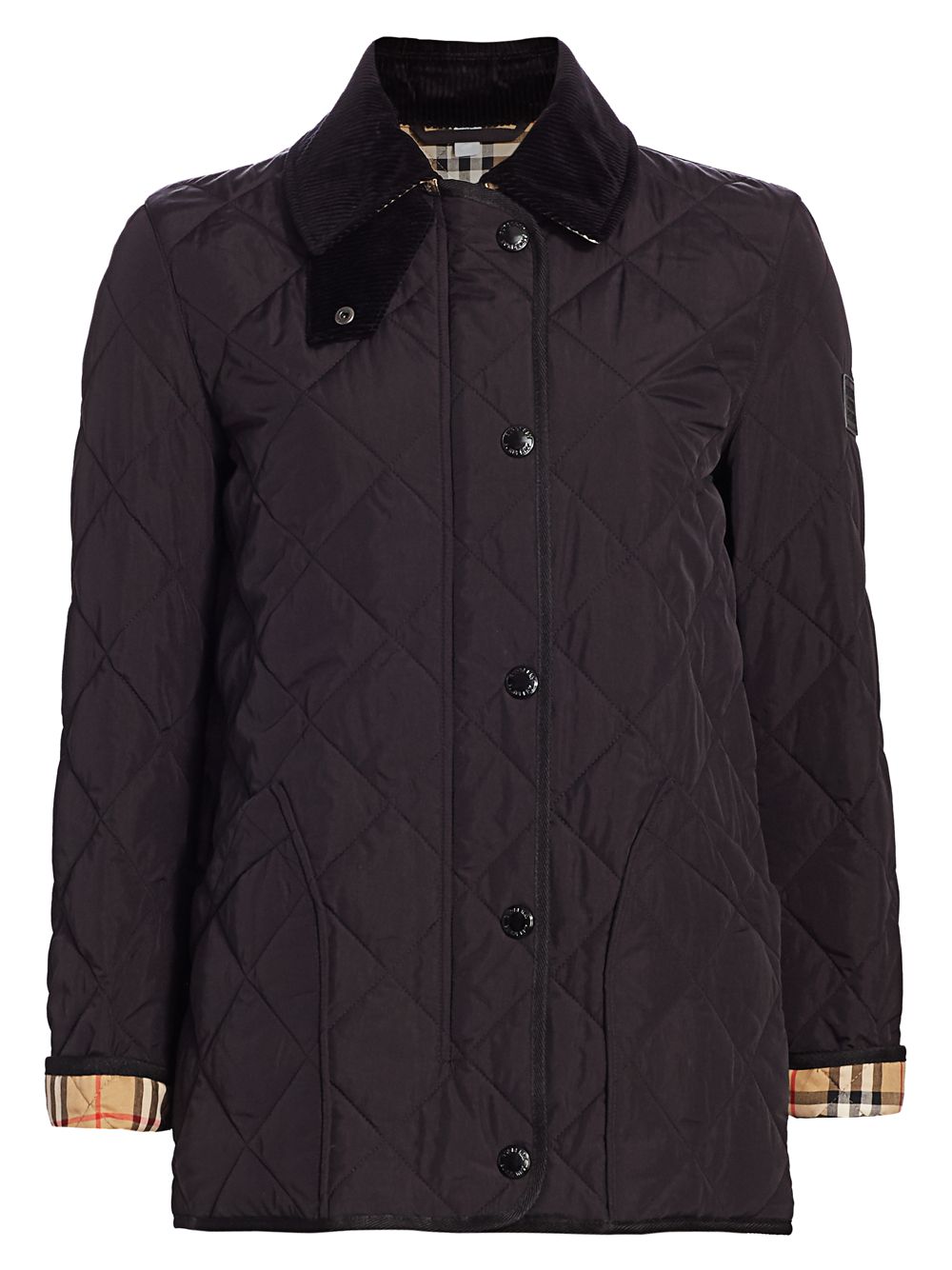 Cotswold стеганая куртка свободного кроя с логотипом Burberry, черный inspire куртка стеганая свободного кроя черный
