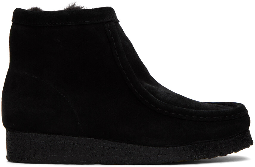 

Черные высокие ботинки Clarks Originals Wallabee, Черный