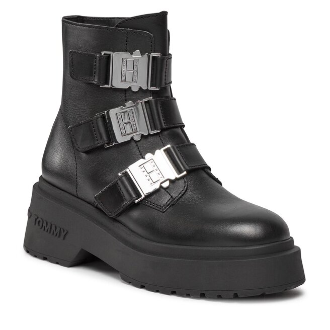 Ботинки Tommy Jeans TjwChunky Boot, черный цена и фото