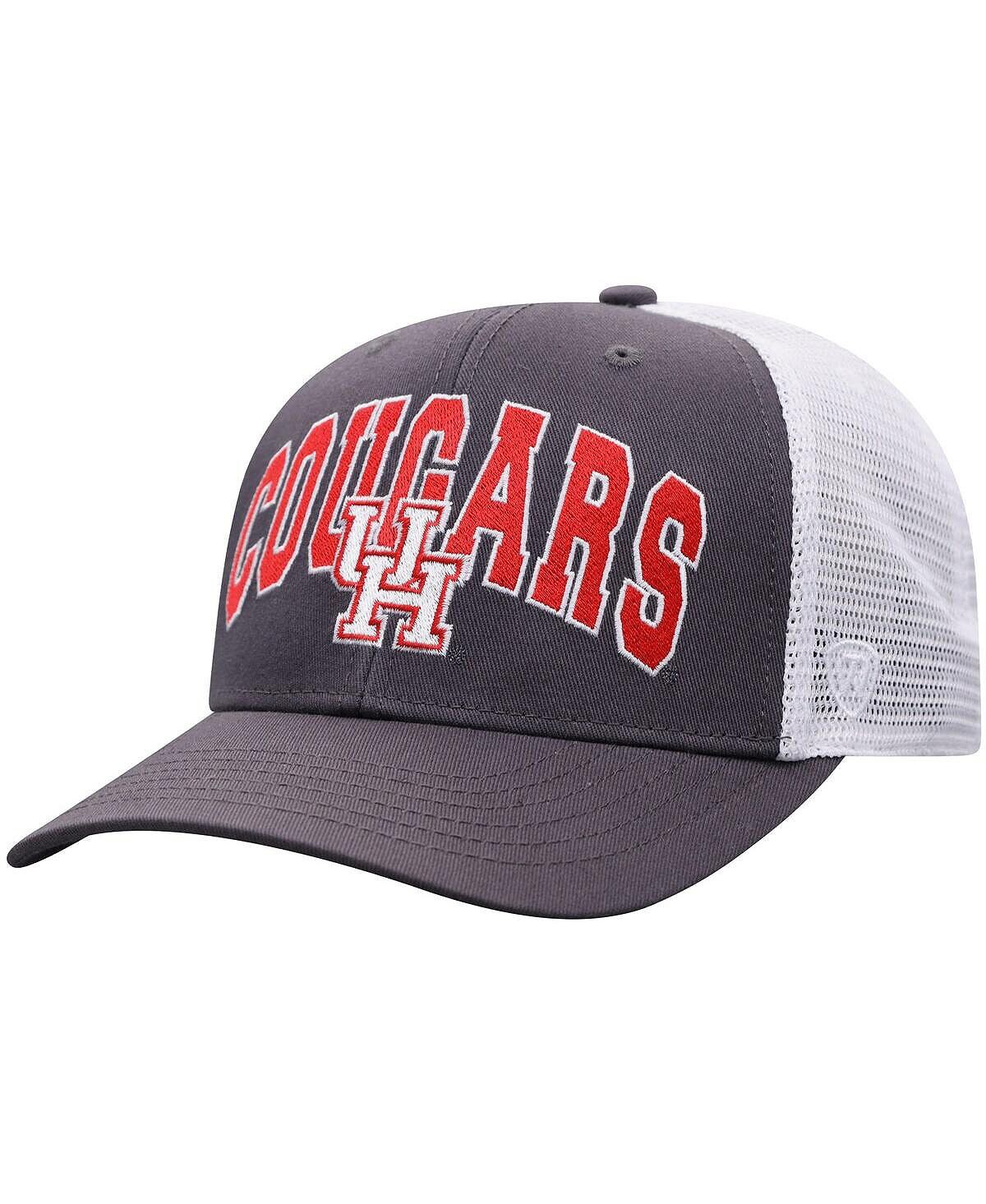 

Мужская темно-серая белая кепка Houston Cougars Classic Arch Trucker Snapback Top of the World