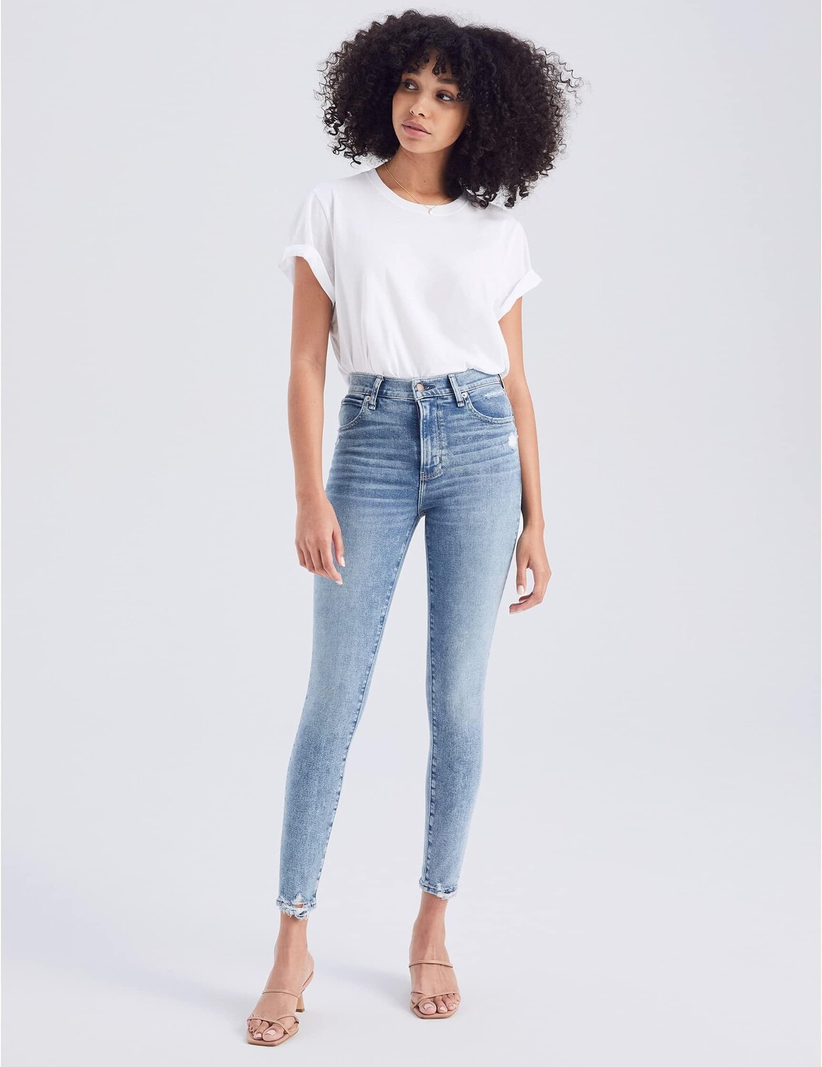 

Джинсы High-Rise Super Skinny Ankle Jeans Abercrombie & Fitch, цвет Light