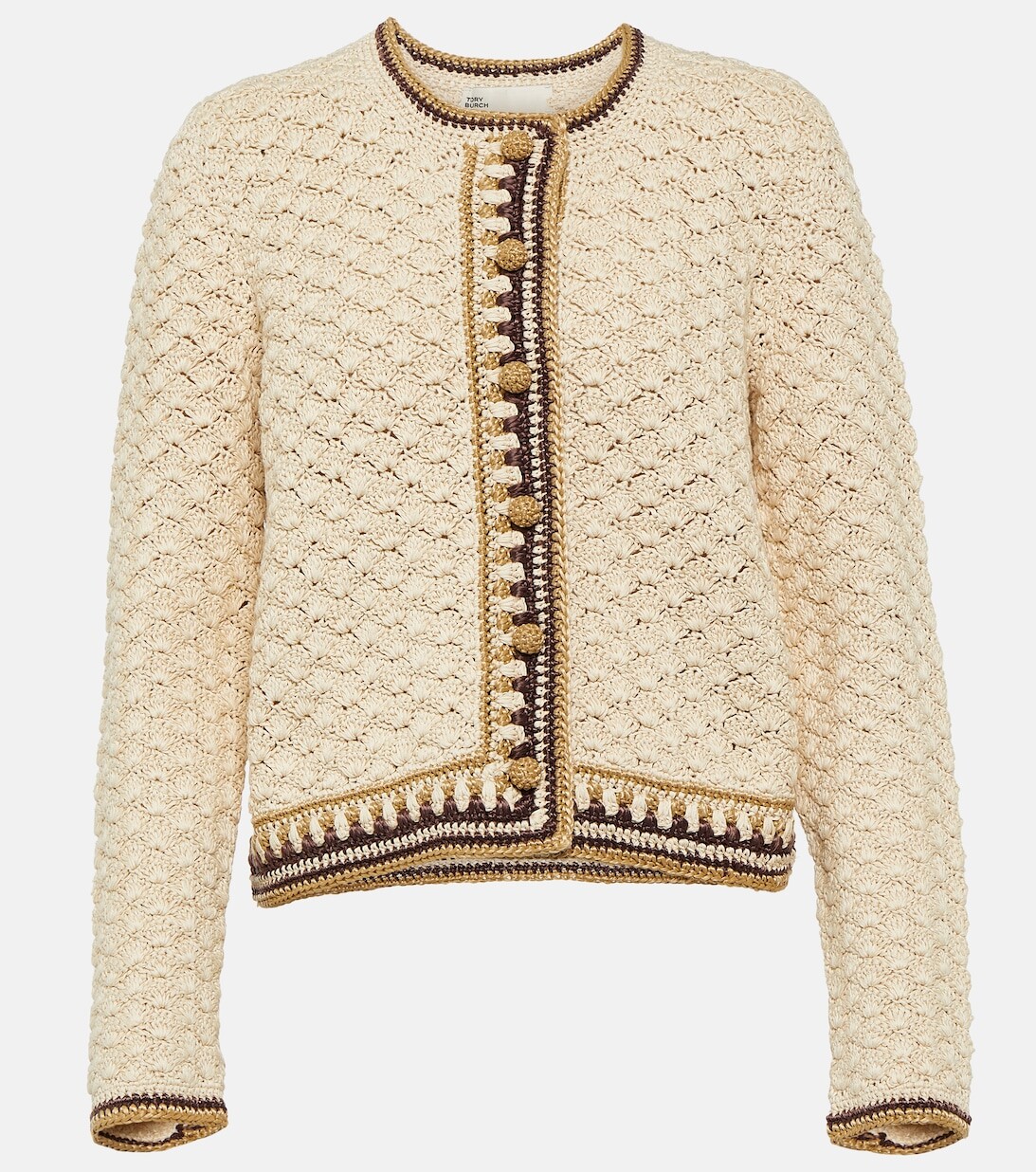 

Кардиган из смесового хлопка TORY BURCH, белый