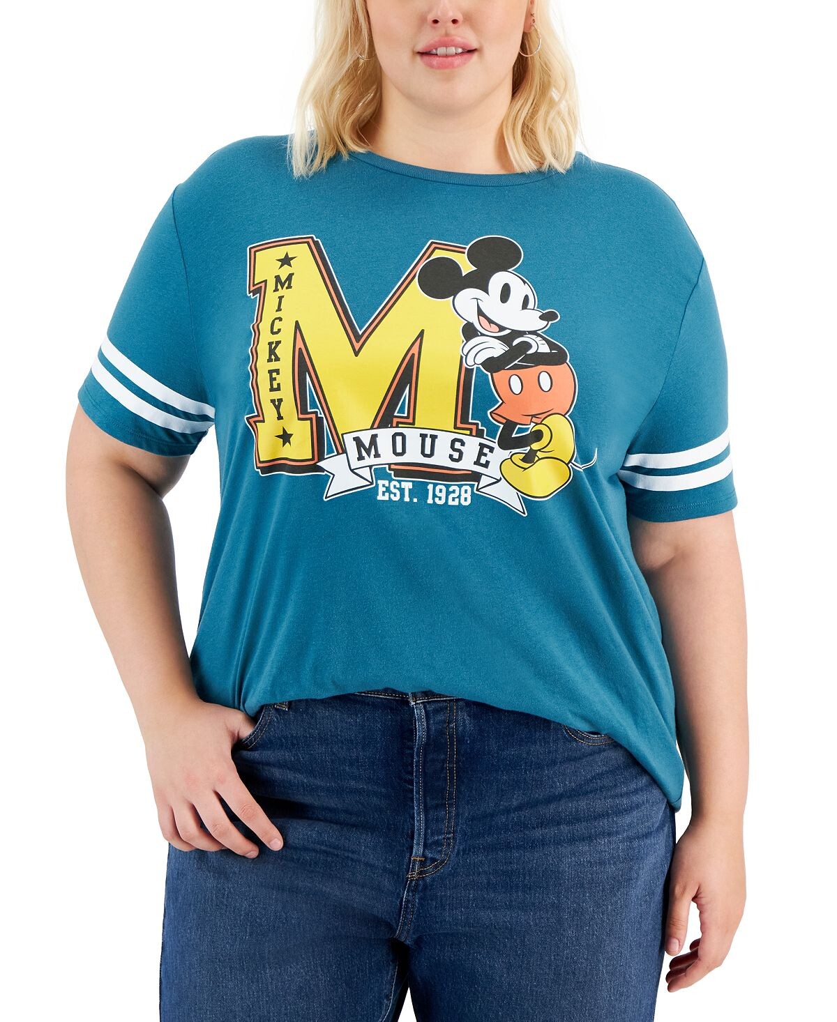 

Модная футболка большого размера с рисунком Микки Мауса Disney