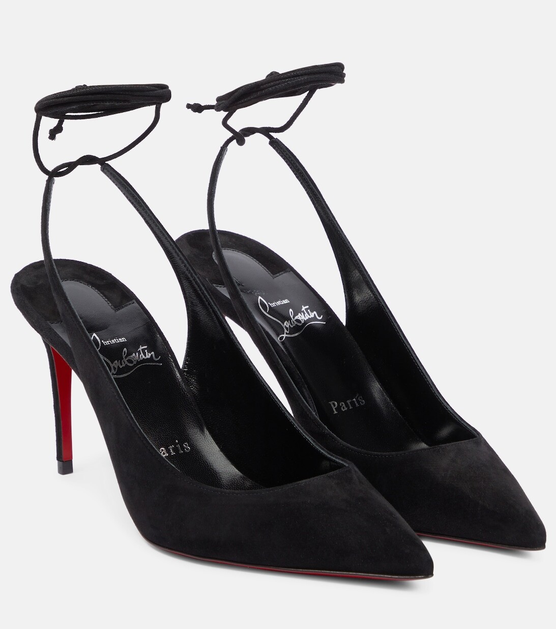 

Замшевые туфли Lace Up Kate Christian Louboutin, черный