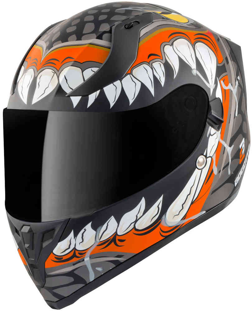 V128 Шлем наги Bogotto, черный матовый/оранжевый razer naga pro