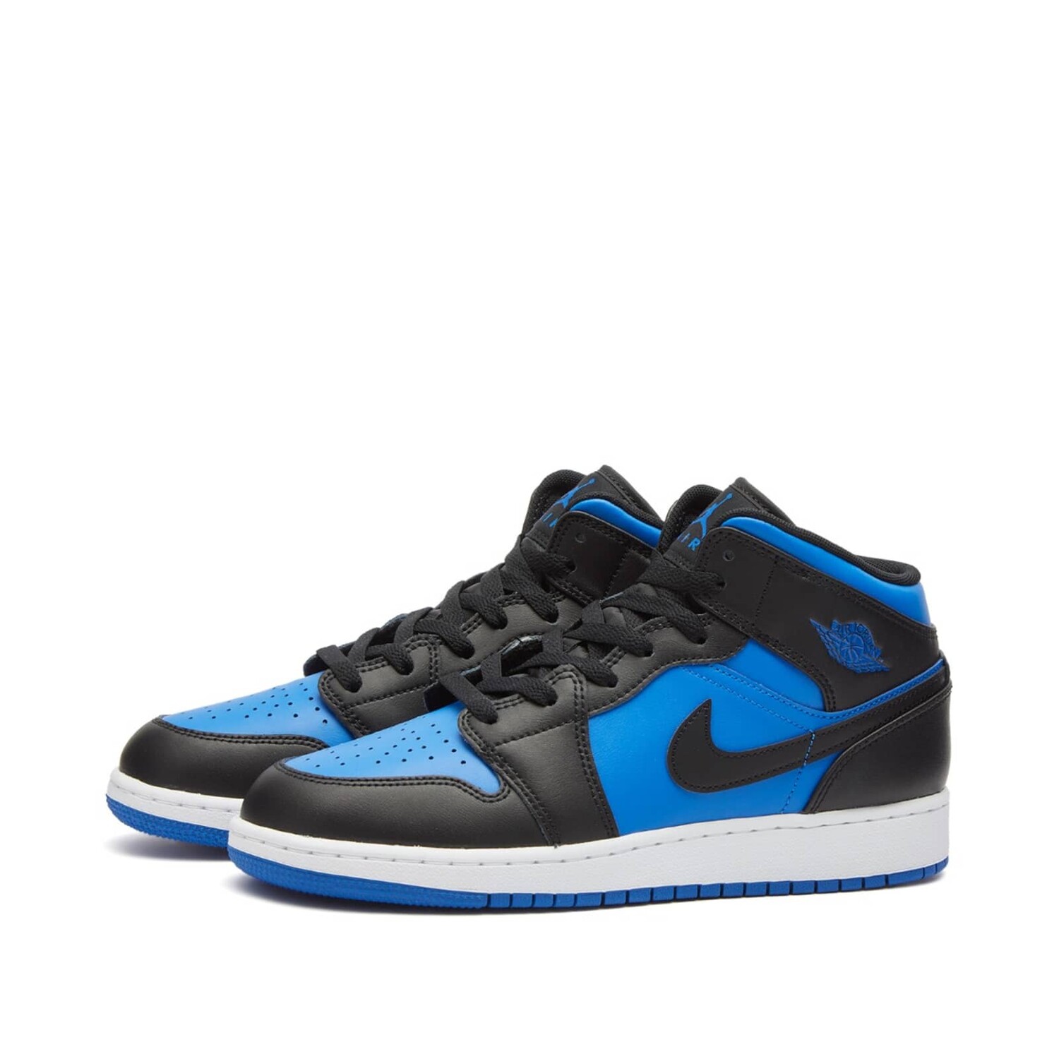 

Кроссовки Air Jordan 1 Mid Gs, цвет Black & Royal Blue