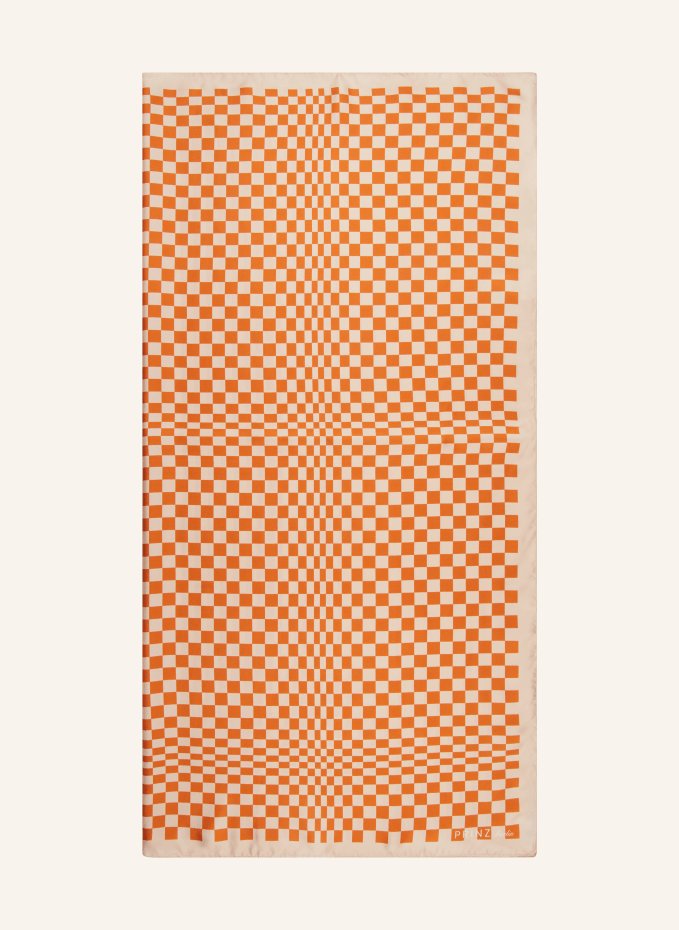 Шелковый шарф иллюзия Prinz Berlin, оранжевый