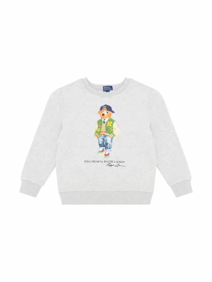 

Хлопковый свитшот Polo Bear Ralph Lauren, серый