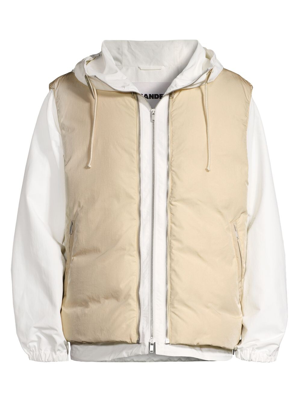 

Пуховик с капюшоном Jil Sander, белый