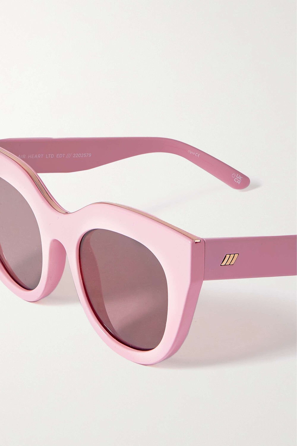 

LE SPECS большие солнцезащитные очки Air Heart из ацетата "кошачий глаз", розовый