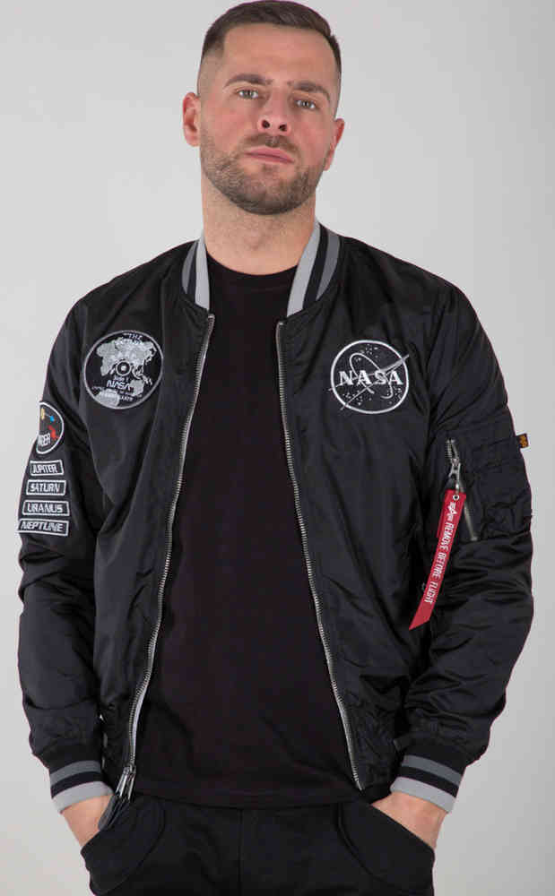 Куртка MA-1 NASA Voyager Rev. Alpha Industries, черный/серый цена и фото