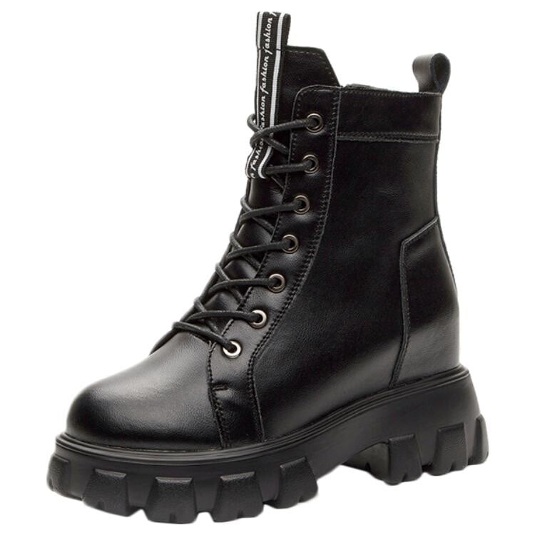 

Ботинки Martin Boot женские Jietegongyang, цвет Black Fleece-Lined