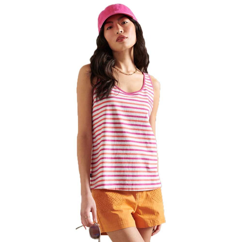 

Футболка без рукавов Superdry Orange Label Classic, розовый