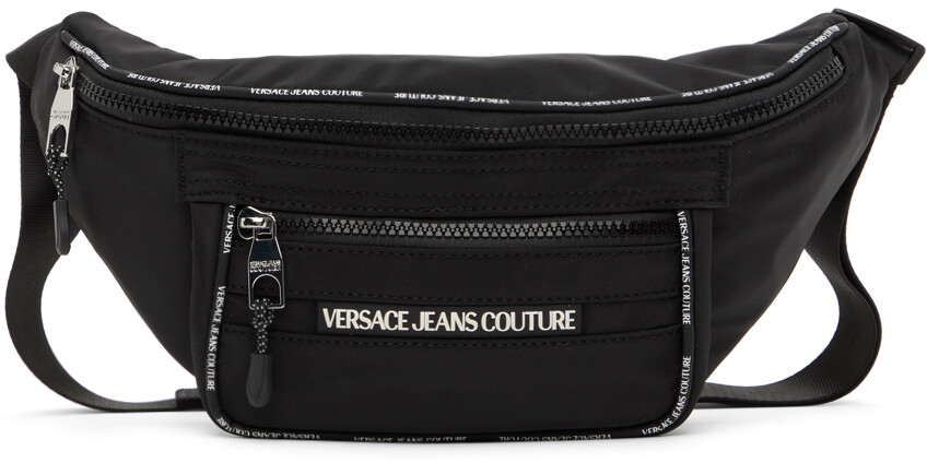 

Черная поясная сумка с логотипом Versace Jeans Couture