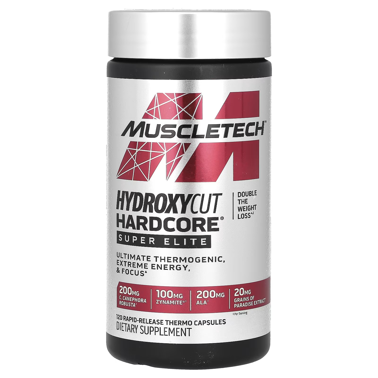 MuscleTech Hydroxycut Hardcore Super Elite 120 термокапсул быстрого высвобождения цена и фото