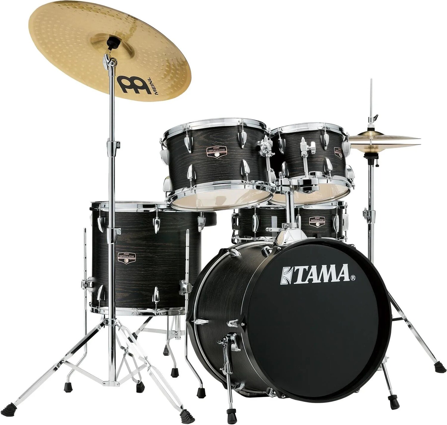 

Tama Imperialstar IE58C Полный набор ударных из 5 предметов с малым барабаном и тарелками Meinl - пленка из черного дуба