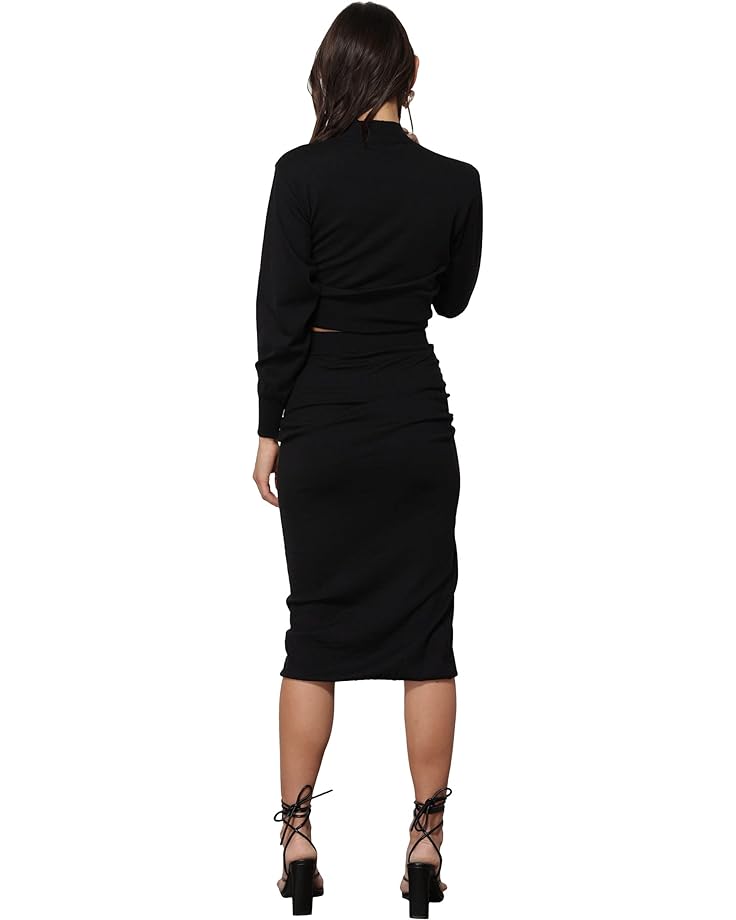 Юбка line and dot Jolie Sweater Midi Skirt, черный