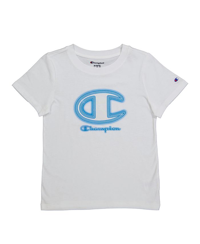 Классическая футболка с короткими рукавами для больших девочек Champion, белый цена и фото