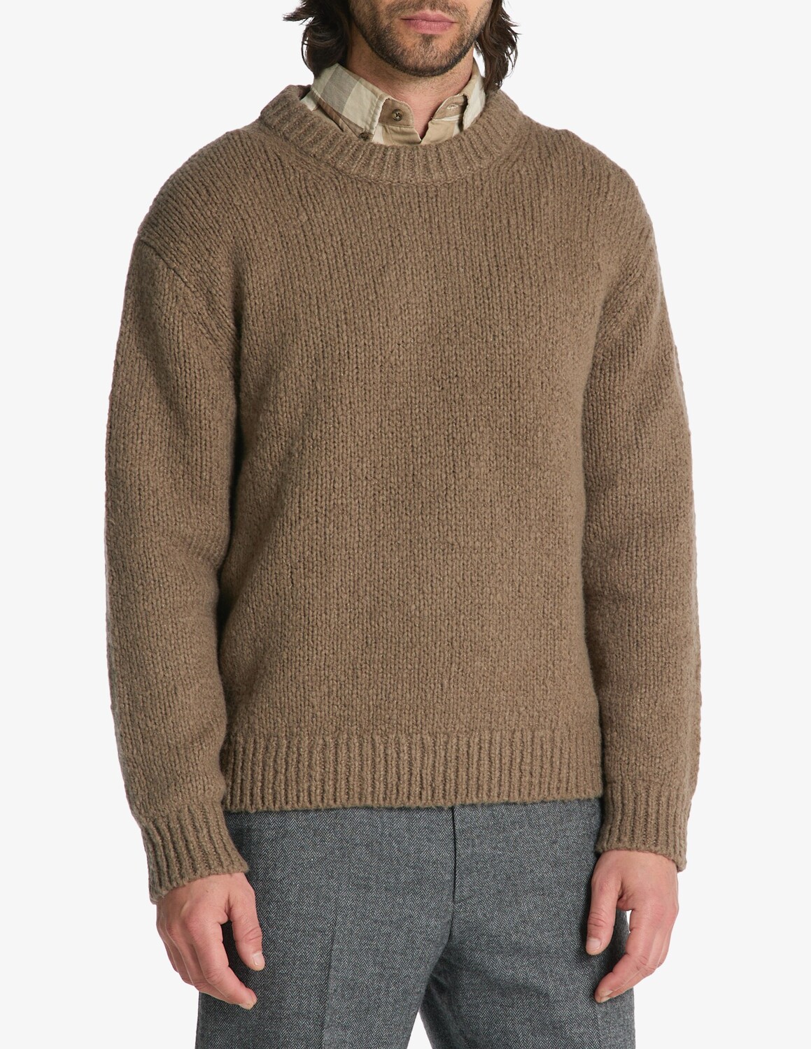 

Джемпер с круглым вырезом Gant, коричневый